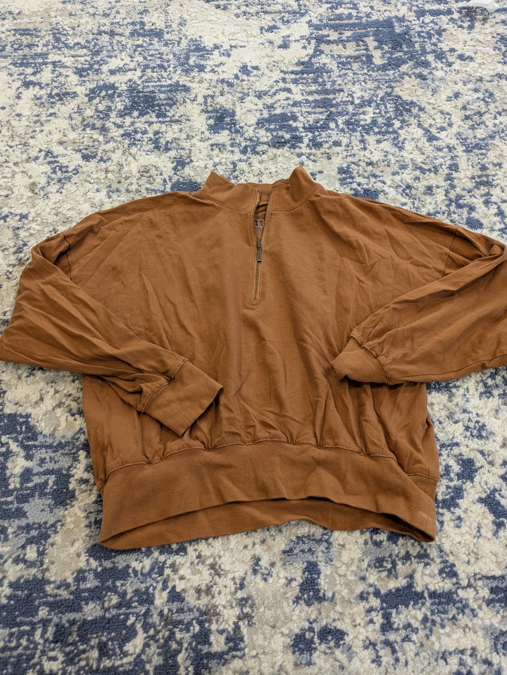 Point Cropped Half Zip Sweater Size Small